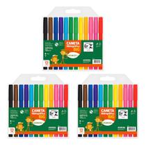 Kit 3 Big Canetinha Hidrográfica Leo&Leo 12 Cores Grossa Kit 3 Big Canetinha Hidrográfica Leo&Leo 12 Cores Grossa