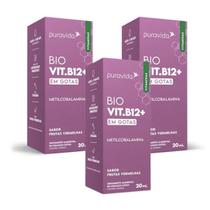 Kit 3 Bio Vit. B12+ Metilcobalamina Gotas Biodísponivel Puravida Kit 3 Bio Vit. B12+ Metilcobalamina Gotas Biodísponivel Puravida