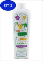 Kit 3 Bioclub Baby - detergente líquido e orgânico lava roupas