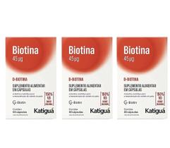 Kit 3 Biotina Dose Máxima 60 Cápsulas - Katigua