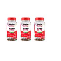 Kit 3 Bioviton Gummy Vitamina D3+K2 Sabor Morango 3x30 gomas Unilife Kit 3 Bioviton Gummy Vitamina D3+K2 Sabor Morango 3x30 gomas Unilife