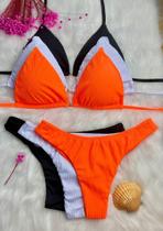 Kit 3 Biquinis Cortininha Canelado Texturizado Calcinha Asa Delta Fio Duplo de Amarrar Kit 3 Biquinis Cortininha Canelado Texturizado Calcinha Asa Delta Fio Duplo de Amarrar