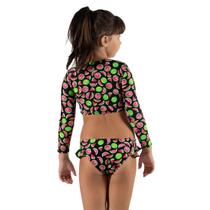 Kit 3 Biquínis Cropped WLS Modas Manga Longa Infantil Ana Kit 3 Biquínis Cropped WLS Modas Manga Longa Infantil Ana