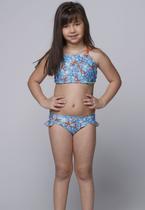 Kit 3 Biquínis Vekyo Cropped Lavinia Infantil Estampado Amarração