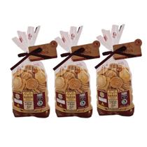 Kit 3 Biscoito Caseiro Disquinho de Queijo Natural