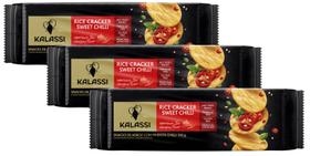 kit 3 Biscoito De Arroz Cracker Pimenta Chilli Kalassi 100g