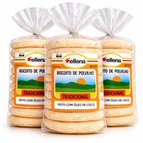 Kit 3 Biscoito de Polvilho Artesanal Tradicional CELLENA 140g Kit 3 Biscoito de Polvilho Artesanal Tradicional CELLENA 140g
