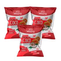 Kit 3 Biscoito de Proteína sabor Coco 45g Wheyviv Fit Kit 3 Biscoito de Proteína sabor Coco 45g Wheyviv Fit