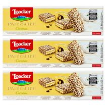 Kit 3 Biscoito Importado Patisserie Coconut 100 Gr Loacker