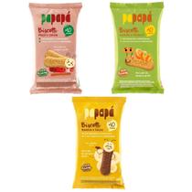 Kit 3 Biscoito infantil Papapa Biscotti 1 de cada sabor 180g