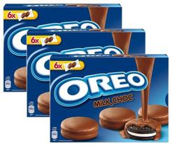 kit 3 BISCOITO OREO COM COBERTURA DE CHOCOLATE AO LEITE 246G