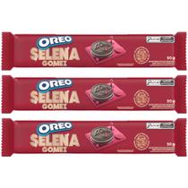 Kit 3 Biscoito Oreo Selena Gomez - Leite Cond. E Canela 90g