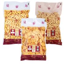Kit 3 Biscoito Palito Cebola, P Pimenta e Disquinho Queijo