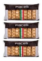 Kit 3 Biscoito Piacelli Folhado Sfogliatine Glassate 200G