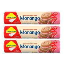 Kit 3 biscoito recheado diet zero lactose morango 120g lowçucar Kit 3 biscoito recheado diet zero lactose morango 120g lowçucar