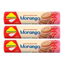 Kit 3 Biscoito Recheado Diet Zero Morango 120G Lowçucar