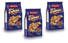Kit 3 biscoito wafer cocoa balocco mini cubo chocolate 125g Kit 3 biscoito wafer cocoa balocco mini cubo chocolate 125g