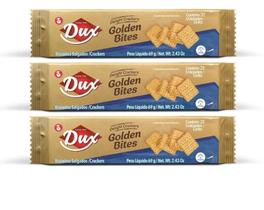 Kit 3 biscoitos cracker dux golden bites - 69g