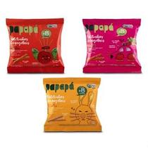 Kit 3 Biscoitos Infantil Papapá Orgânico 1 de Cada Sabor 60g Kit 3 Biscoitos Infantil Papapá Orgânico 1 de Cada Sabor 60g