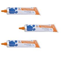 Kit 3 Bisnaga Cola Adesivo Incolor Tubo Cano Pvc 17G