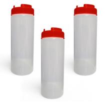 Kit 3 Bisnaga Dosadora Profissional Lisa 600ml Molho BPAFree Kit 3 Bisnaga Dosadora Profissional Lisa 600ml Molho BPAFree