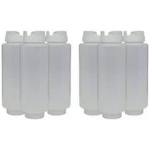 Kit 3 Bisnaga Invertida Fifo 720ml Molho Calda Tempero Foodtruck