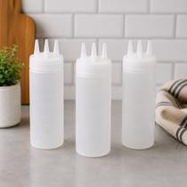 Kit 3 Bisnaga Para Molho 3 Bicos Profissional Graduada 450ml Kit 3 Bisnaga Para Molho 3 Bicos Profissional Graduada 450ml