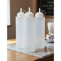 Kit 3 Bisnaga Profissional 1L c/ Marcador e Tampa Chef Line