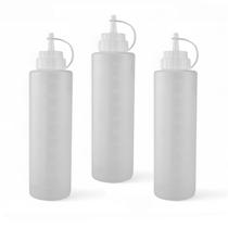 Kit 3 Bisnaga Profissional 1L com Marcador ideal p/ Molhos