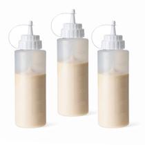 Kit 3 Bisnaga Profissional 600ml com Marcador ideal p/ Molhos Kit 3 Bisnaga Profissional 600ml com Marcador ideal p/ Molhos