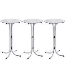 Kit 3 Bistrôs Tais Cromado Kit 3 Bistrôs Tais Cromado