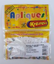 KIT 3 Blisters - Aplique Médio 'FANTASMA' (Blister 10 unidades) Cor Branca
