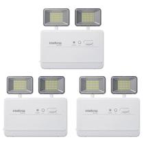 Kit 3 Bloco iluminação emergência BLA 600 lumens Intelbras Kit 3 Bloco iluminação emergência BLA 600 lumens Intelbras