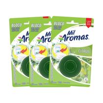 Kit 3 Bloco para Caixa Acoplada Cítrus 45g Mil Aromas