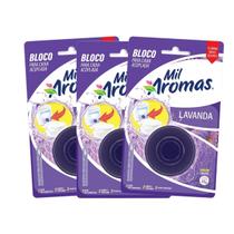 Kit 3 Bloco para Caixa Acoplada Lavanda 45g Mil Aromas Kit 3 Bloco para Caixa Acoplada Lavanda 45g Mil Aromas