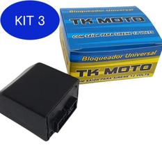 Kit 3 Bloqueador Universal Tk Moto - Tekbras - Alimentação 12V Dc