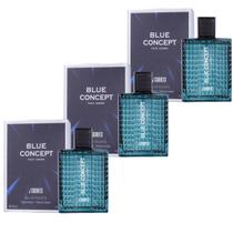 Kit 3 Blue Concept Iscents Perfume Masc Eau de Toilette 100ml - I-scents