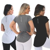 Kit 3 Blusa Academia Feminina Life Style