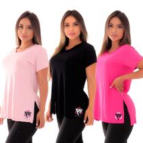 Kit 3 blusa femininas ps tapa bumbum academia - CLICK MAIS BONITA