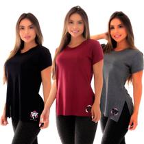 Kit 3 blusa femininas ps tapa bumbum academia