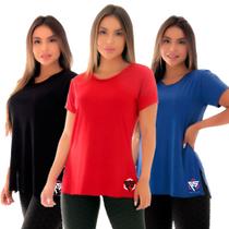 Kit 3 blusa femininas ps tapa bumbum academia Kit 3 blusa femininas ps tapa bumbum academia