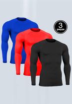 Kit 3 Blusa Masculina Proteção UV Térmica Poliéster - AQN SPORT