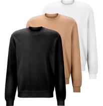 Kit 3 Blusa Moletom Careca Hugo Jobs Premium Lançamento Full