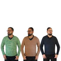 Kit 3 Blusa Sueter Masculino De Frio Revenda Atacado Inverno
