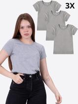 Kit 3 Blusas Básicas Adulto Mescla