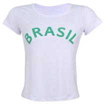 Kit 3 blusas femininas estampa Brasil copa 2022