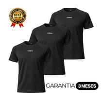 KIT 3 Blusas Raglan Academia Microfibra Homens COSNI Alta Performance Toque Suave