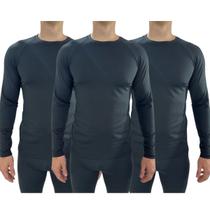 Kit 3 Blusas Térmicas Masculina Peluciado Inverno - Preto 01