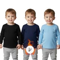 Kit 3 Blusas Térmicas Pettenati Infantil Bebê Menino/Menina Kit 3 Blusas Térmicas Pettenati Infantil Bebê Menino/Menina