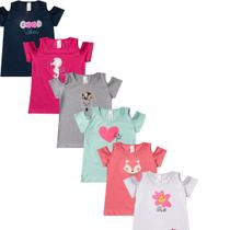 Kit 3 blusinhas avulsas infantil juvenil meninas verão